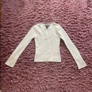 VTG ⏰ GREAT AMERICAN SWEATER CO. white long sleeve ribbed sweater